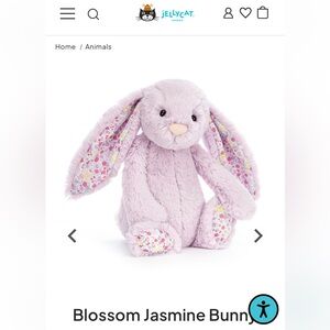 NWT: Jellycat Medium Blossom Jasmine Bunny